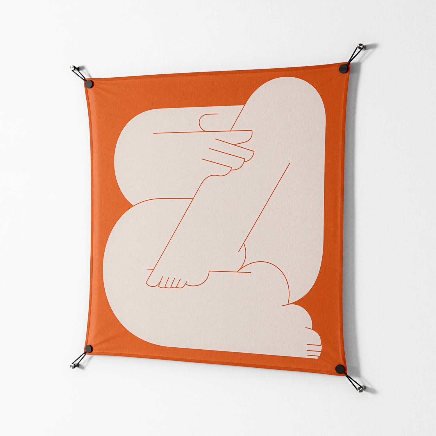 Rest 2 - Work On Wall - Andrea Devia-Nuño - Black - 90 x 90 cm