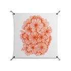 Orange Flowers 1 - Work On Wall - Katie O’Shea - Black - 90 x 90 cm