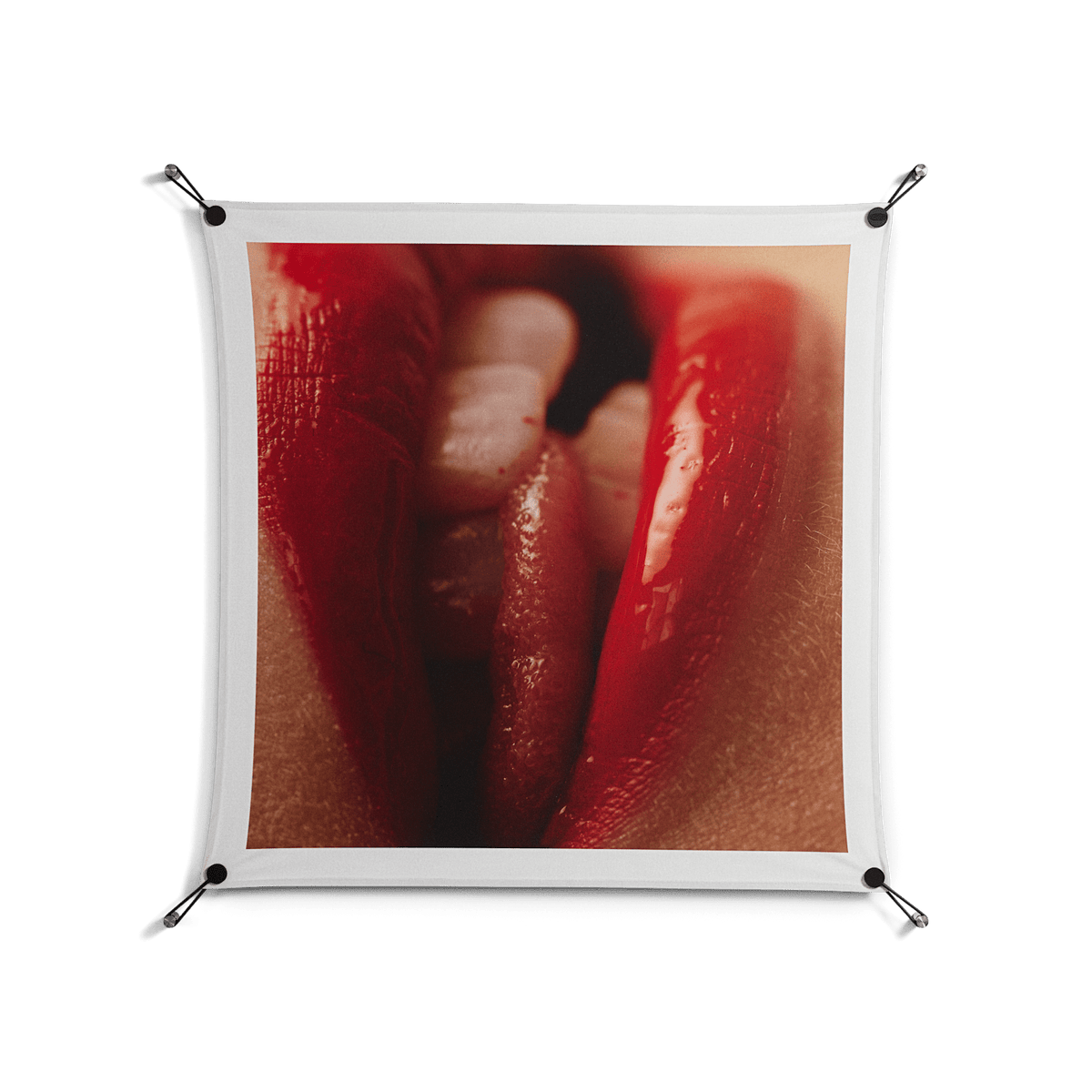 Red 2 - Work On Wall - Nadia Ryder - Black - 90 x 90 cm