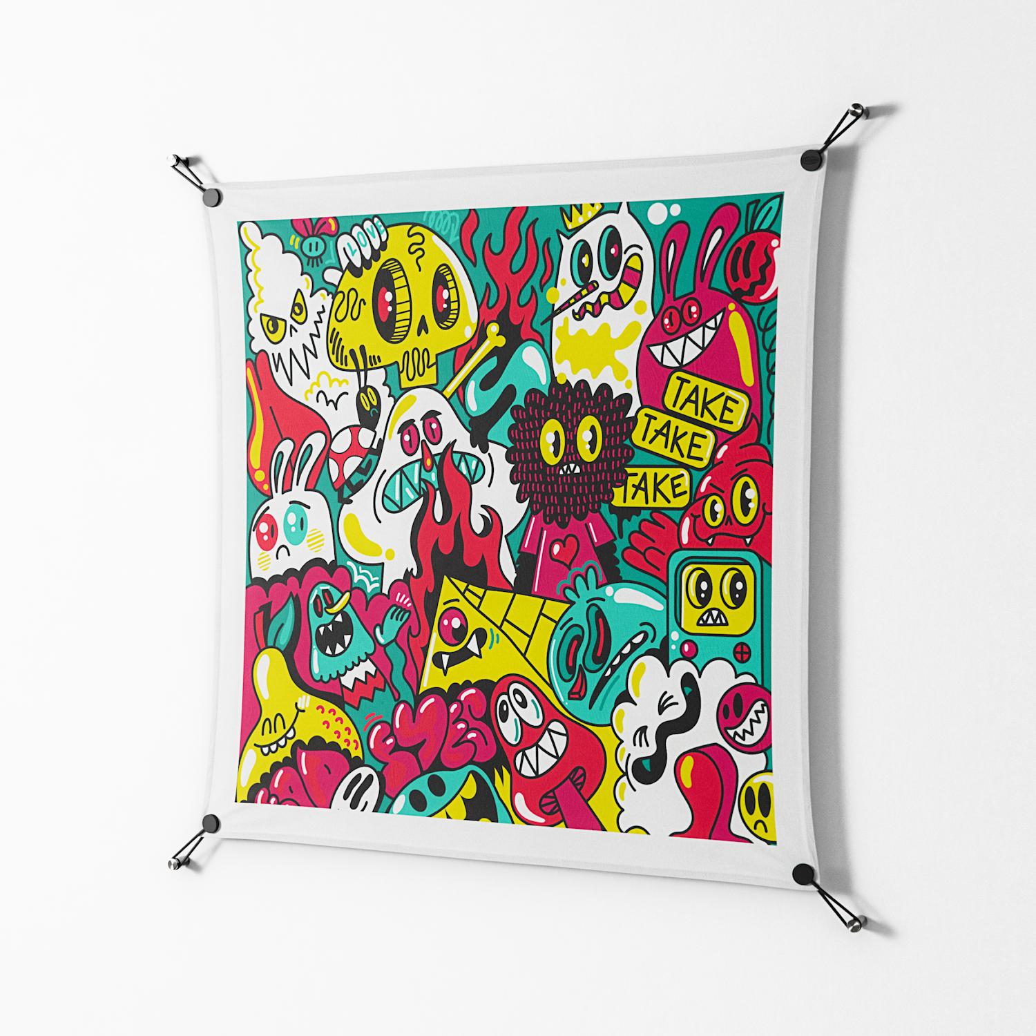 Fridays I'm In Love - Work On Wall - Craig Watkins - Black - 90 x 90 cm