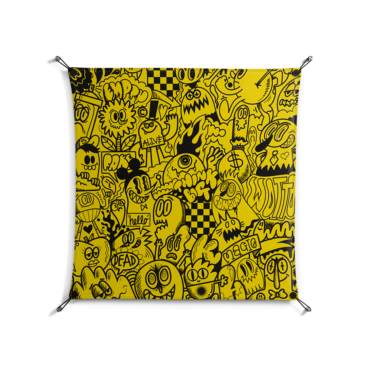 What a Mess - Work On Wall - Craig Watkins - Black - 90 x 90 cm