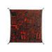 Wottosque Red - Work On Wall - Craig Watkins - Black - 90 x 90 cm