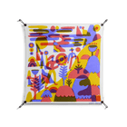 Family Hike - Work On Wall - Wyatt Hersey - Black - 90 x 90 cm
