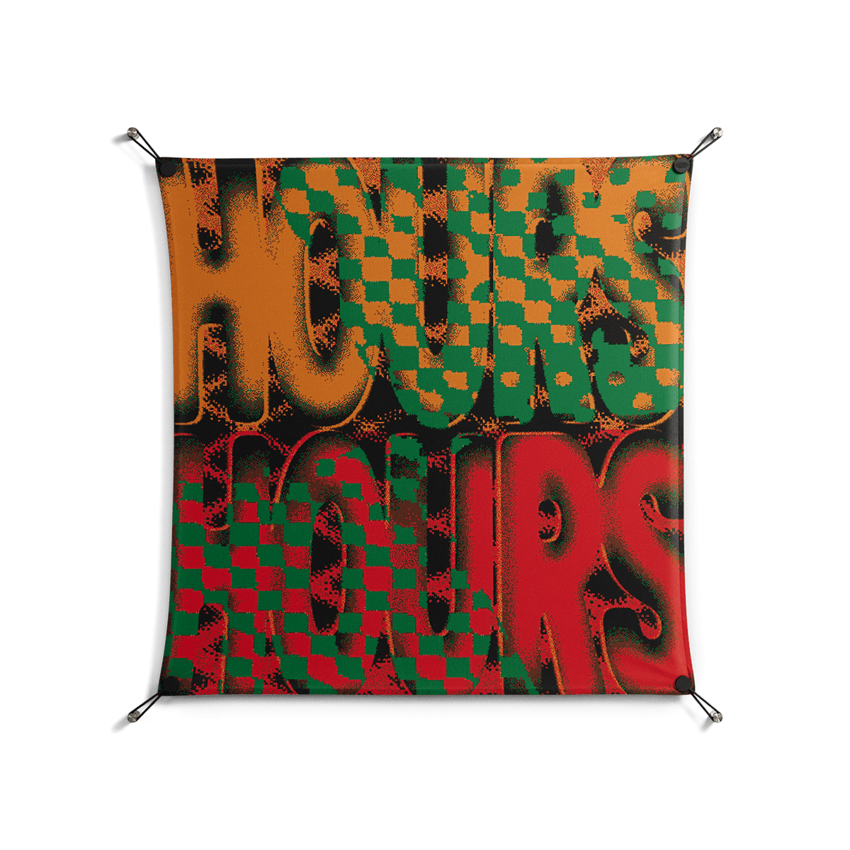Hours - Work On Wall - Oluwasheyi Adebayo - Black - 90 x 90 cm