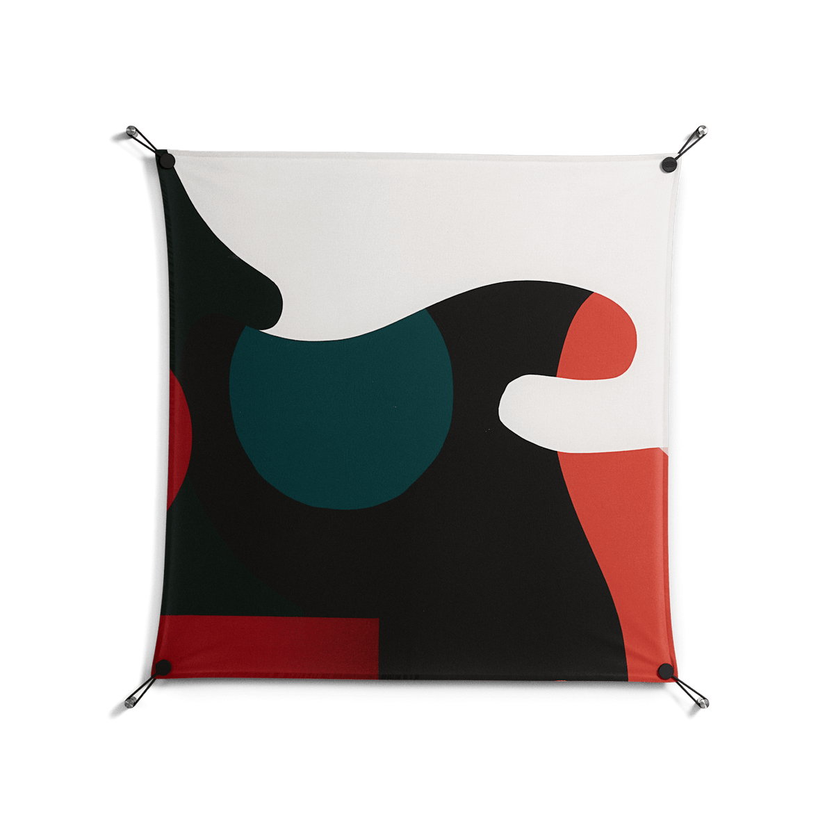 Plume - Work On Wall - Rikki Hewitt - Black - 90 x 90 cm