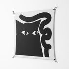 Black Cat - Work On Wall - Konrad Blaszczyk - Black - 140 x 140 cm