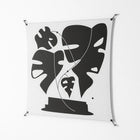 Monstera - Work On Wall - Konrad Blaszczyk - Black - 140 x 140 cm