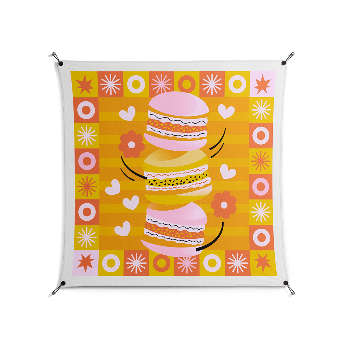 Cake - Work On Wall - Heather Zhou - Black - 140 x 140 cm
