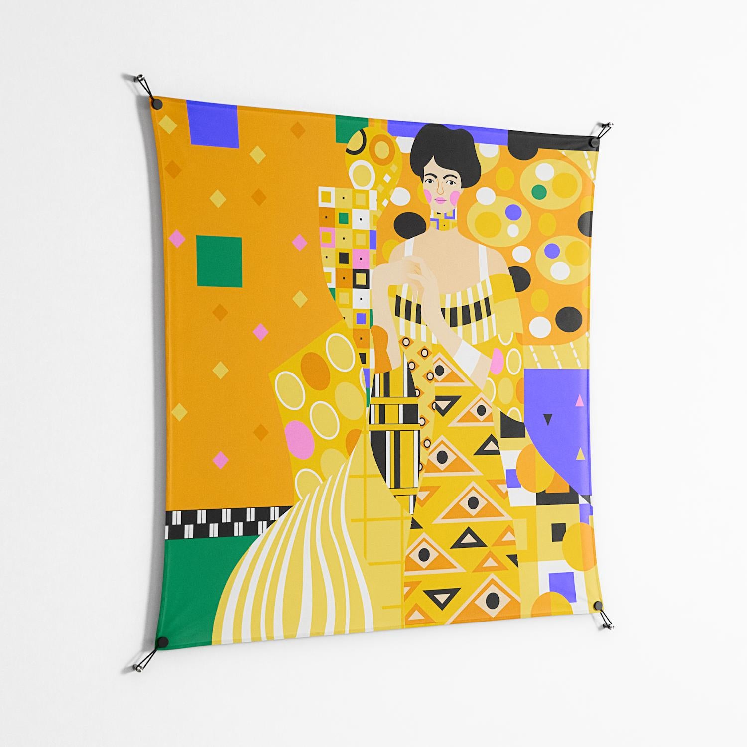 Klimt - Work On Wall - Heather Zhou - Black - 140 x 140 cm