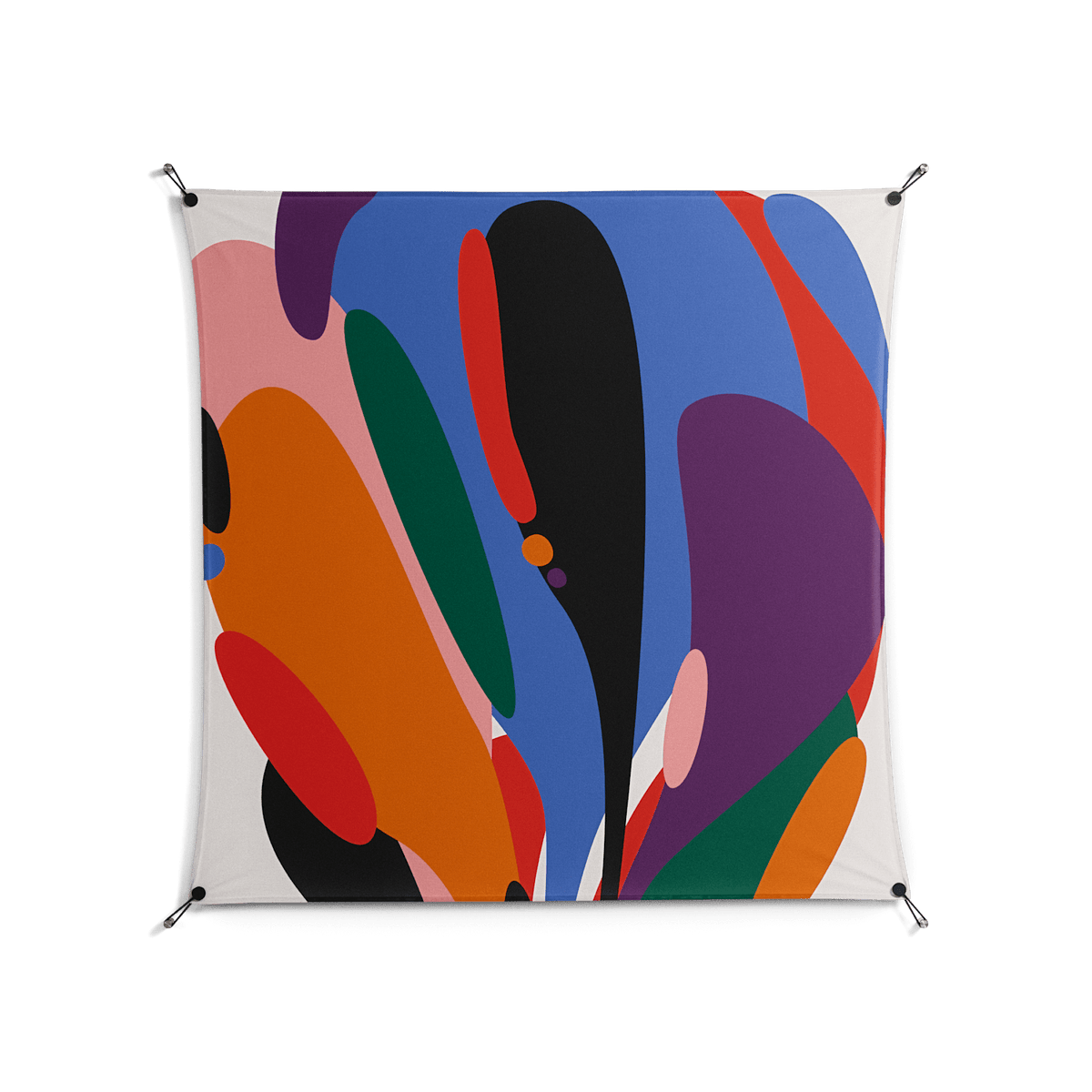 Balloons Zoom - Work On Wall - Vratislav Pecka - Black - 140 x 140 cm