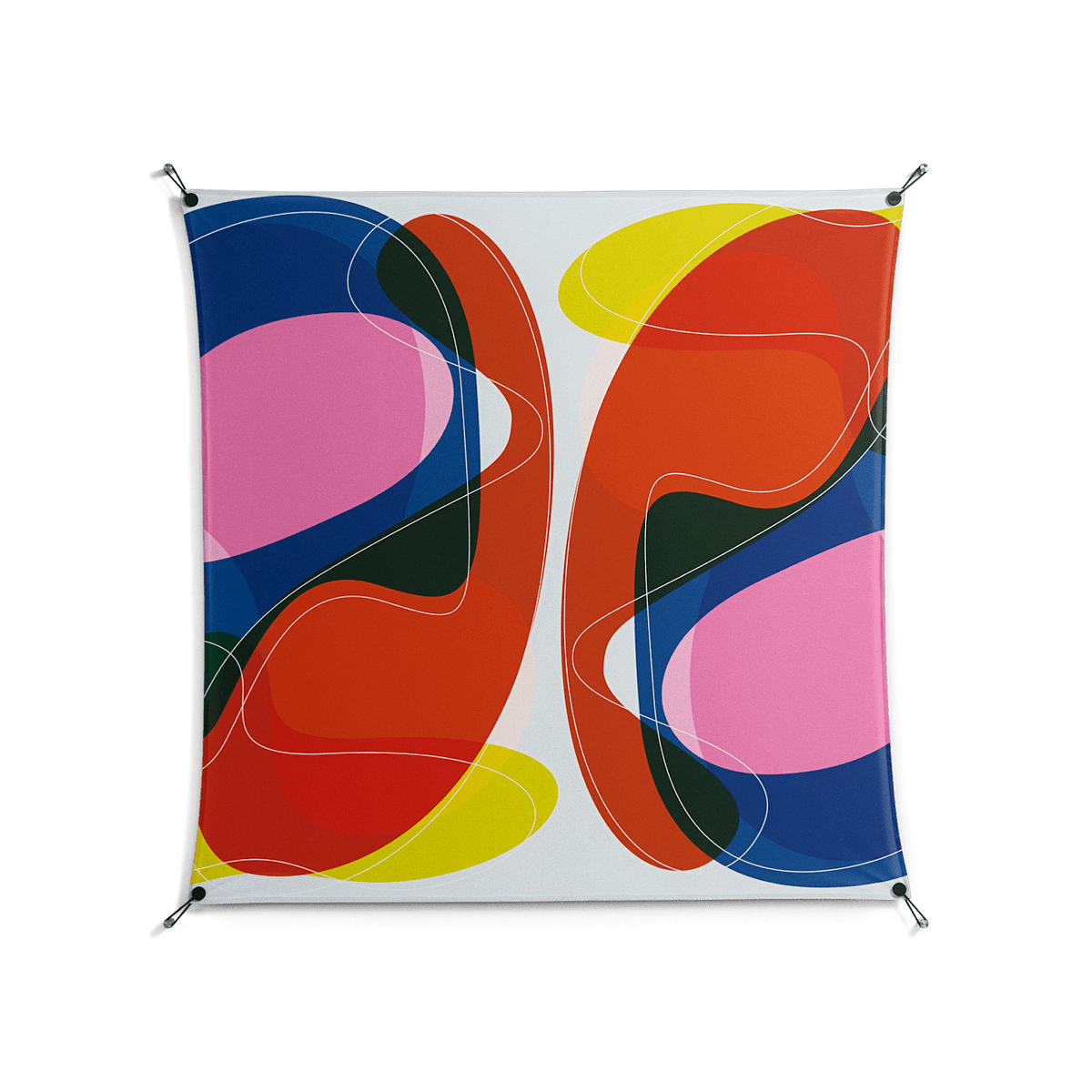 Blends Duo - Work On Wall - Vratislav Pecka - Black - 140 x 140 cm