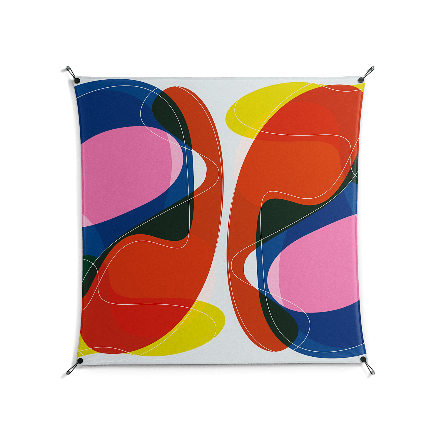 Blends Duo - Work On Wall - Vratislav Pecka - Black - 140 x 140 cm