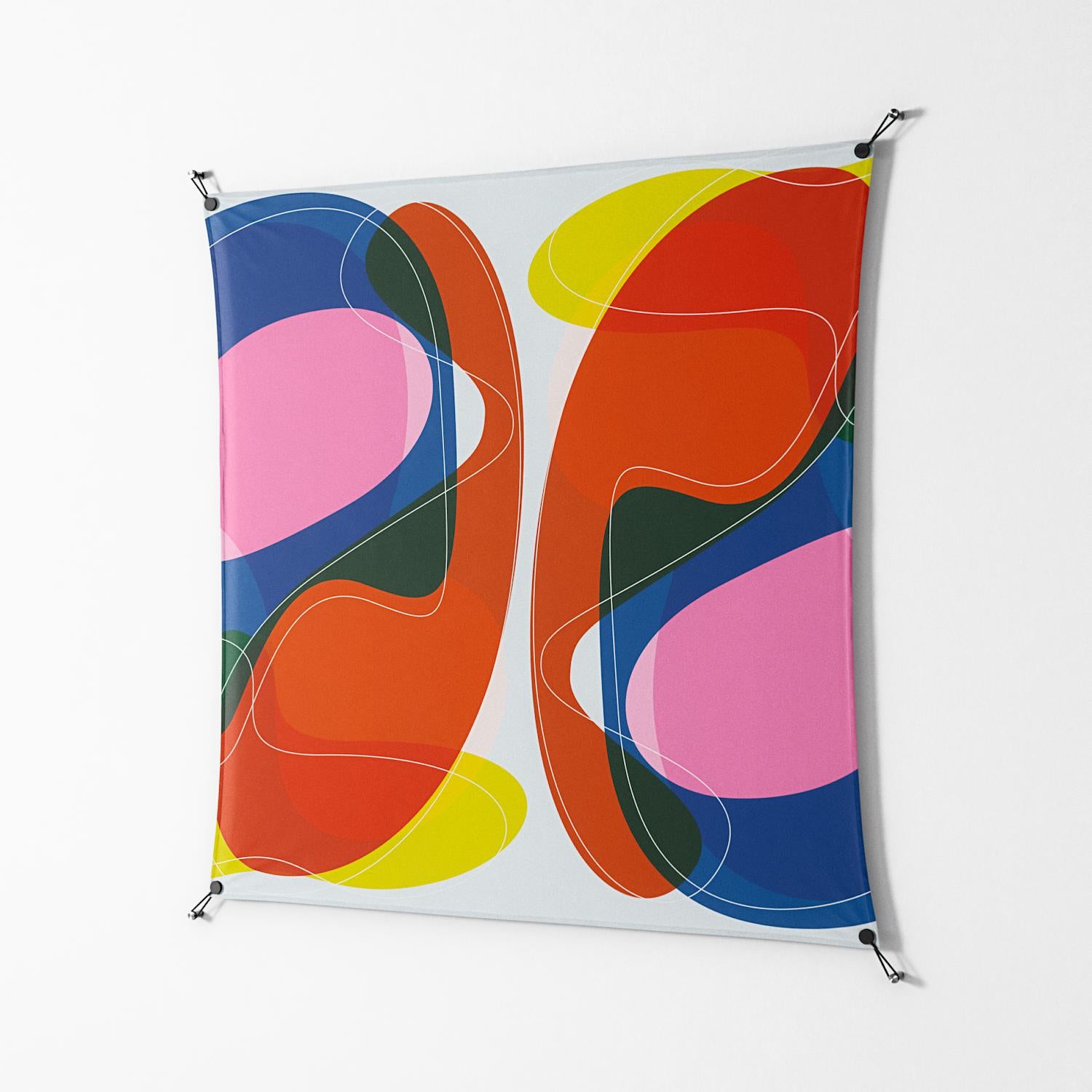 Blends Duo - Work On Wall - Vratislav Pecka - Black - 140 x 140 cm