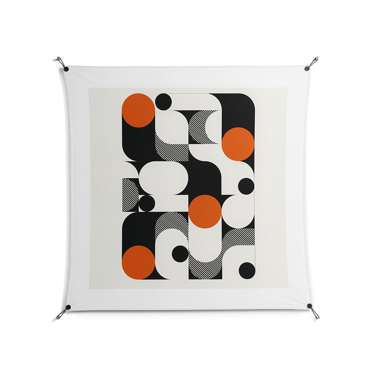 Conserto - Work On Wall - Vratislav Pecka - Black - 140 x 140 cm