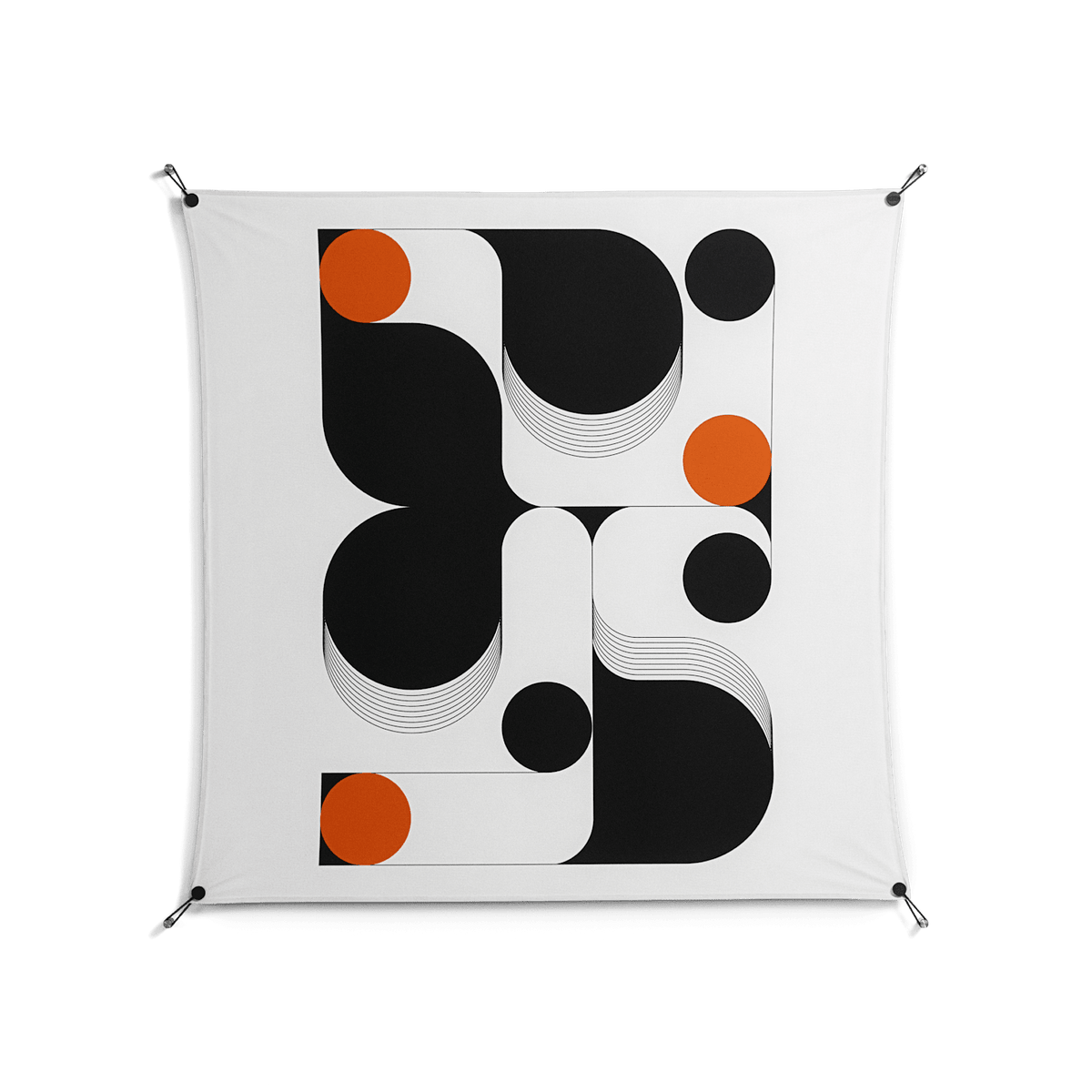 Conserto2 - Work On Wall - Vratislav Pecka - Black - 140 x 140 cm