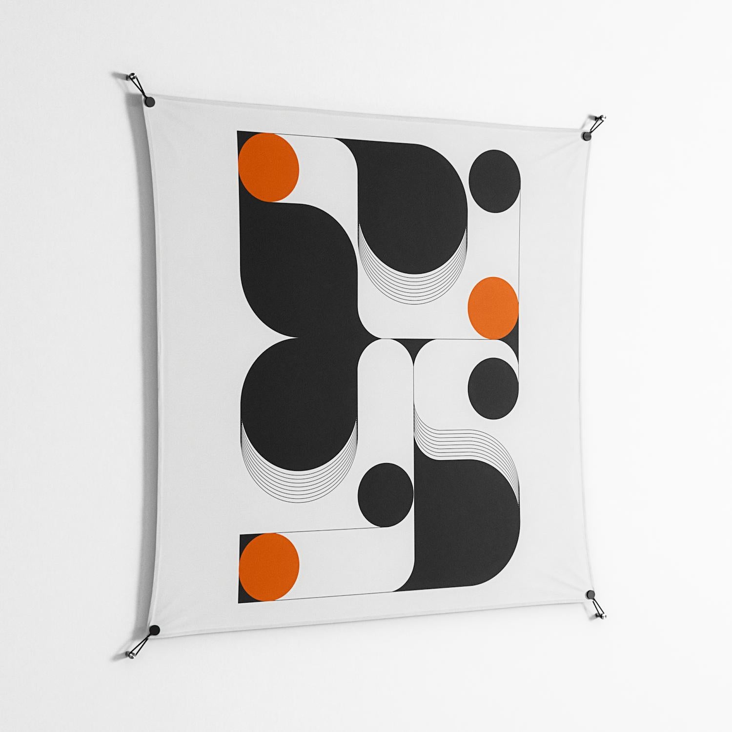 Conserto2 - Work On Wall - Vratislav Pecka - Black - 140 x 140 cm