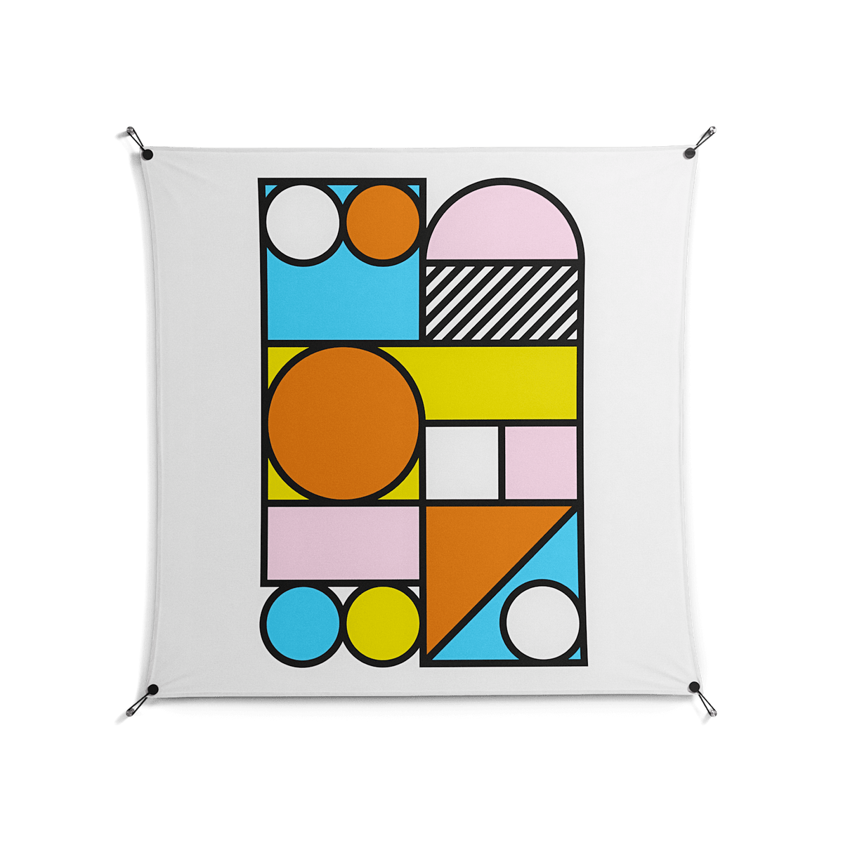 Palette - Work On Wall - Vratislav Pecka - Black - 140 x 140 cm