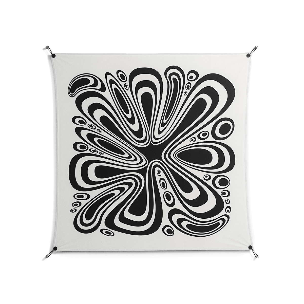 Splash of Black - Work On Wall - Vratislav Pecka - Black - 140 x 140 cm