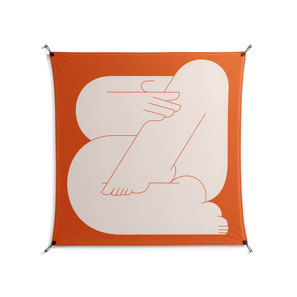 Rest 2 - Work On Wall - Andrea Devia-Nuño - Black - 140 x 140 cm