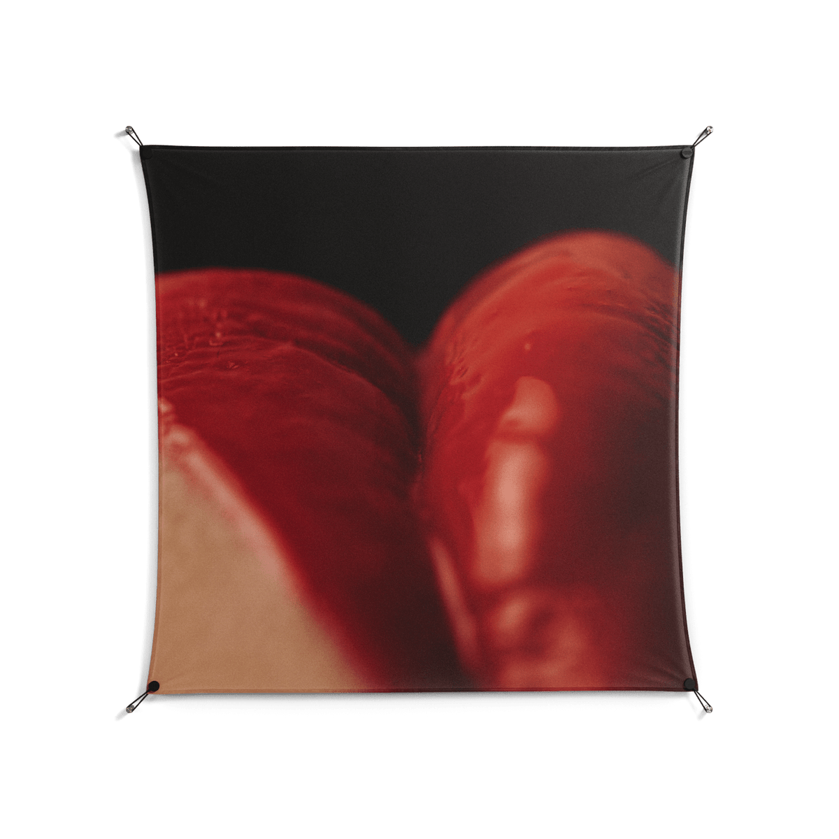 Red 3 - Work On Wall - Nadia Ryder - Black - 140 x 140 cm