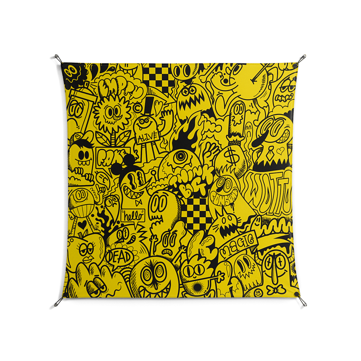What a Mess - Work On Wall - Craig Watkins - Black - 140 x 140 cm
