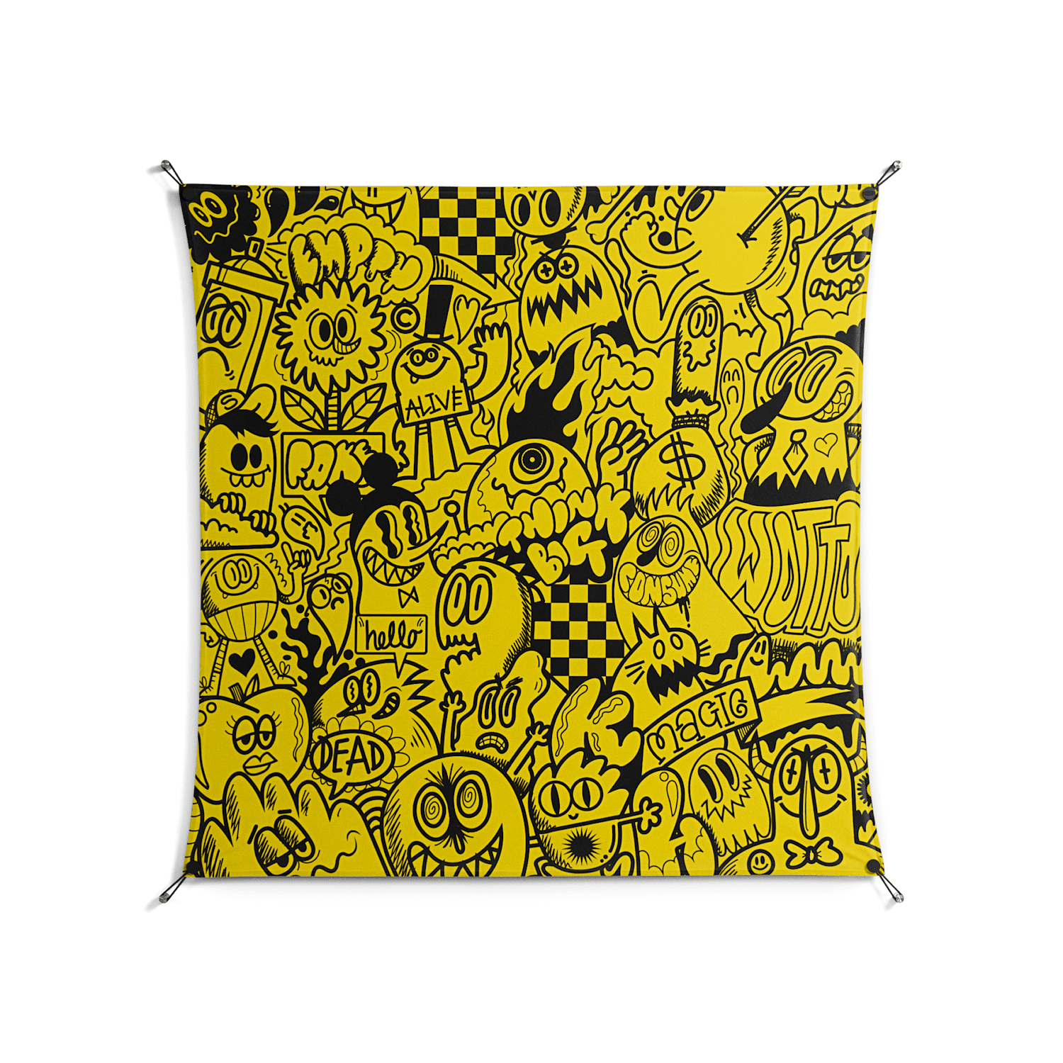 What a Mess - Work On Wall - Craig Watkins - Black - 140 x 140 cm