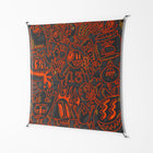 Wottosque Red - Work On Wall - Craig Watkins - Black - 140 x 140 cm