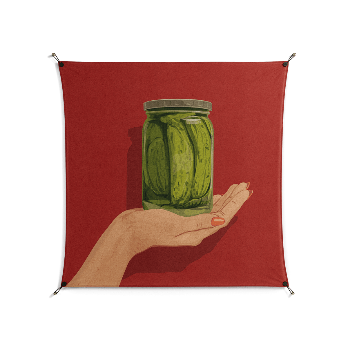 Pickles - Work On Wall - Kristin Eriksson - Black - 140 x 140 cm