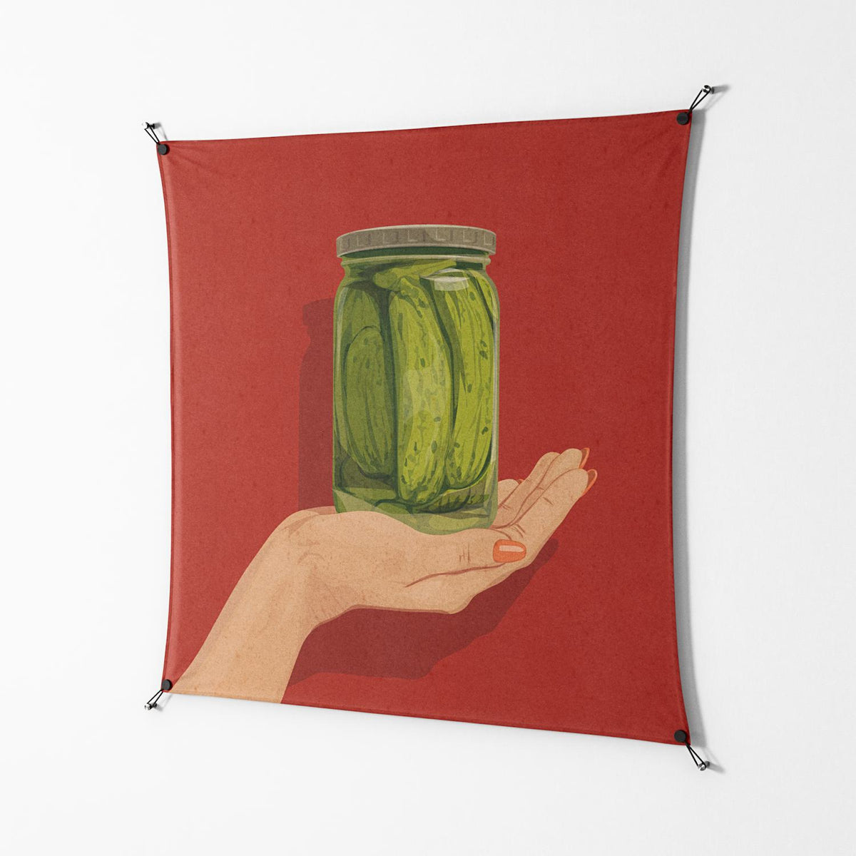 Pickles - Work On Wall - Kristin Eriksson - Black - 140 x 140 cm