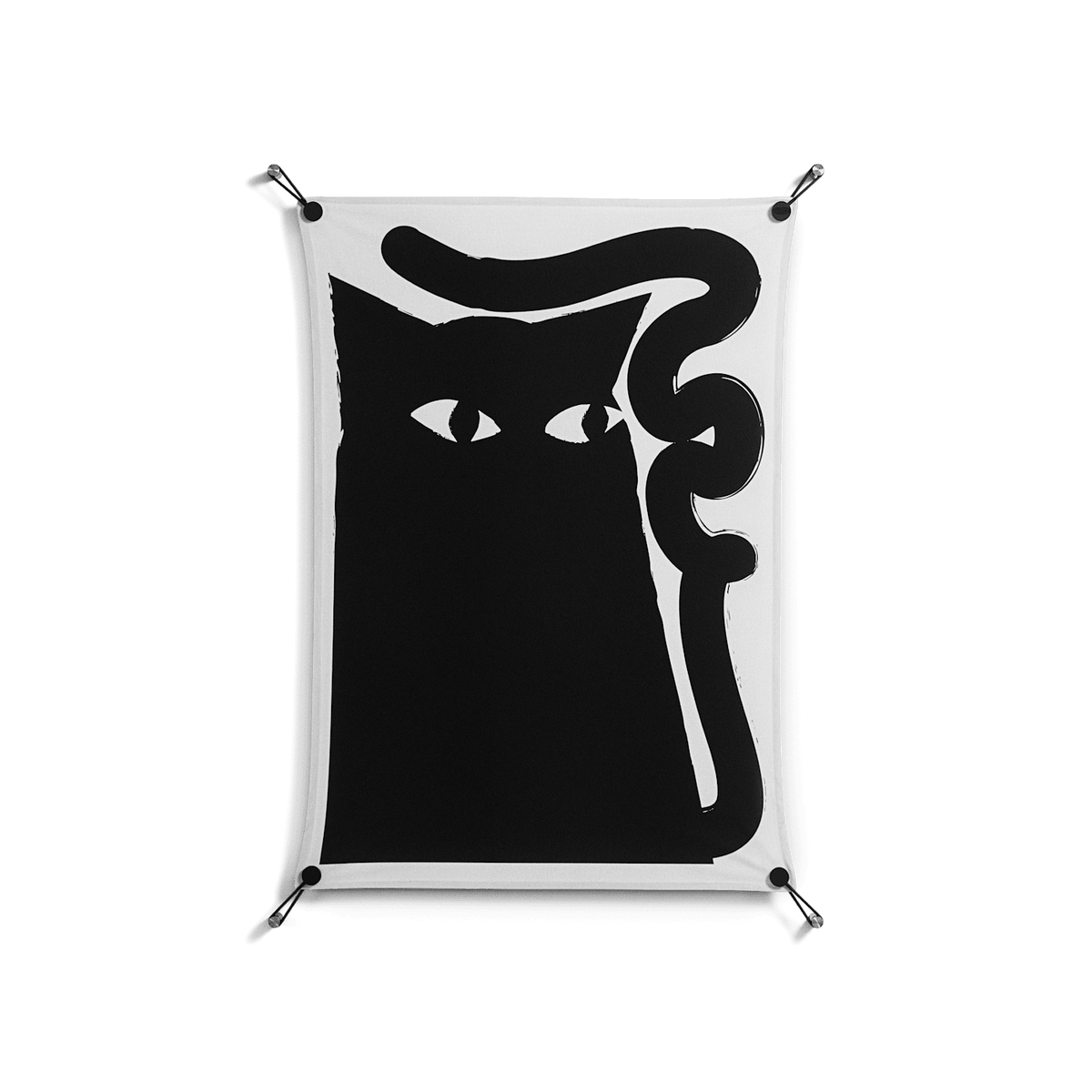 Black Cat - Work On Wall - Konrad Blaszczyk - Black - 70 x 100 cm