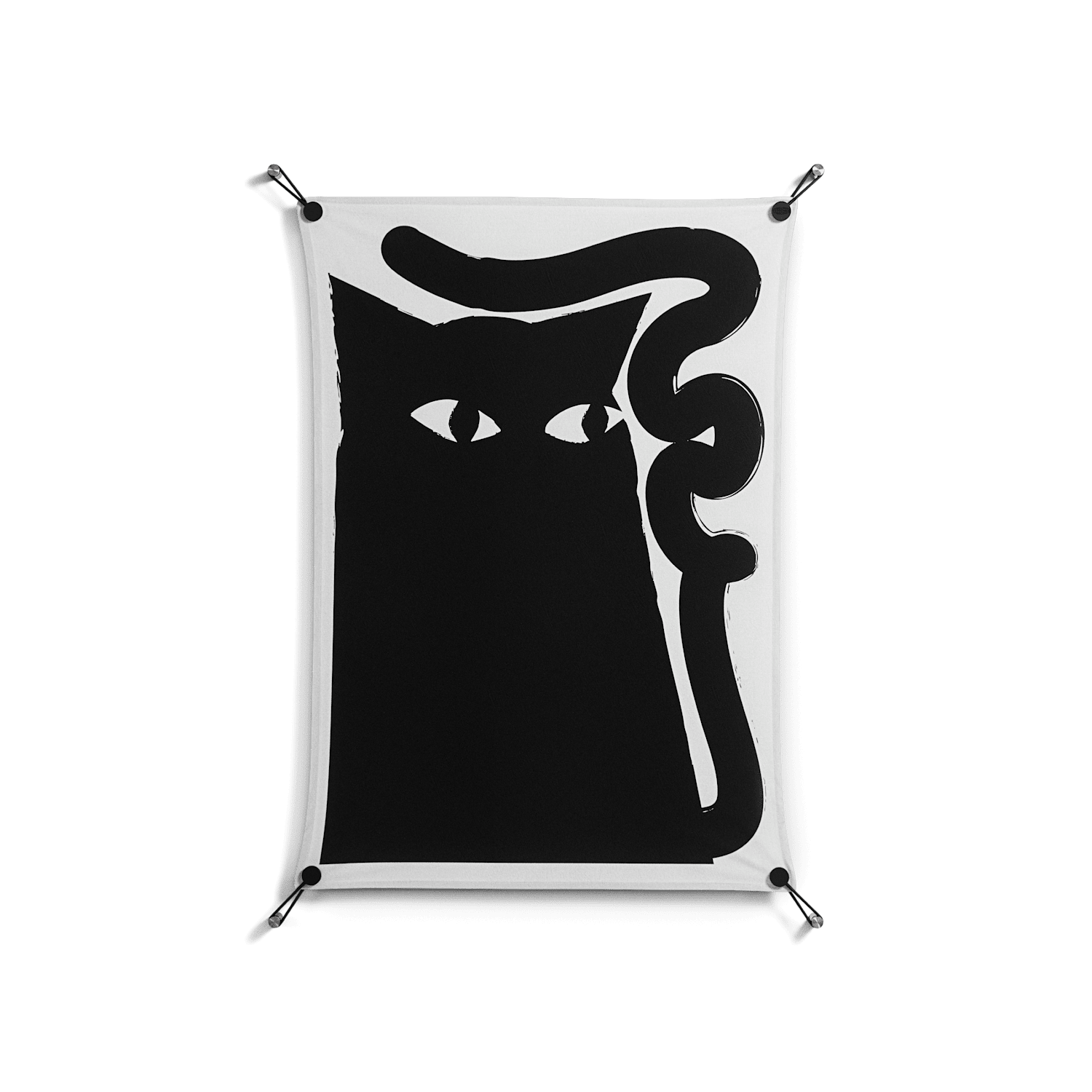 Black Cat - Work On Wall - Konrad Blaszczyk - Black - 70 x 100 cm