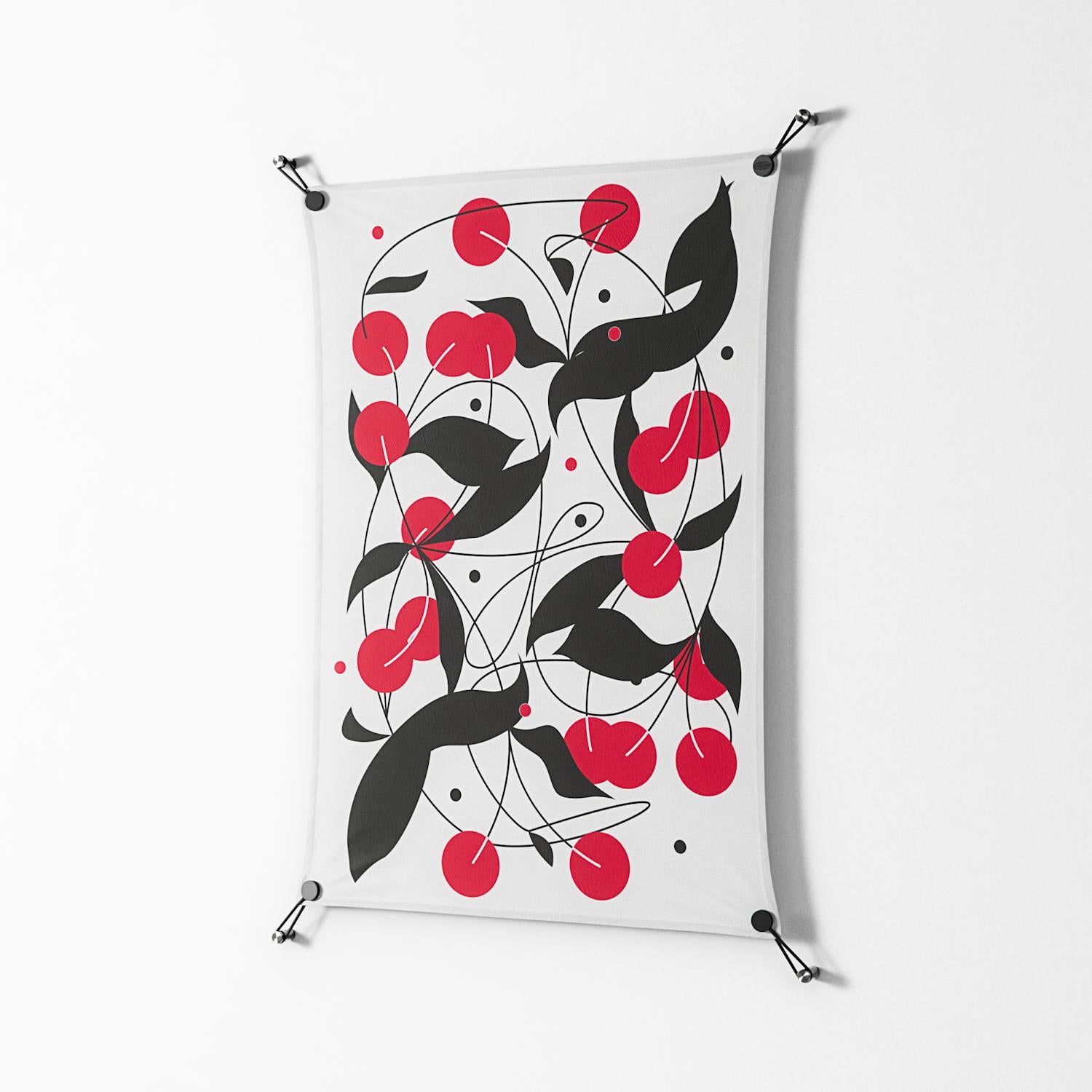 Cherry - Work On Wall - Konrad Blaszczyk - Black - 70 x 100 cm