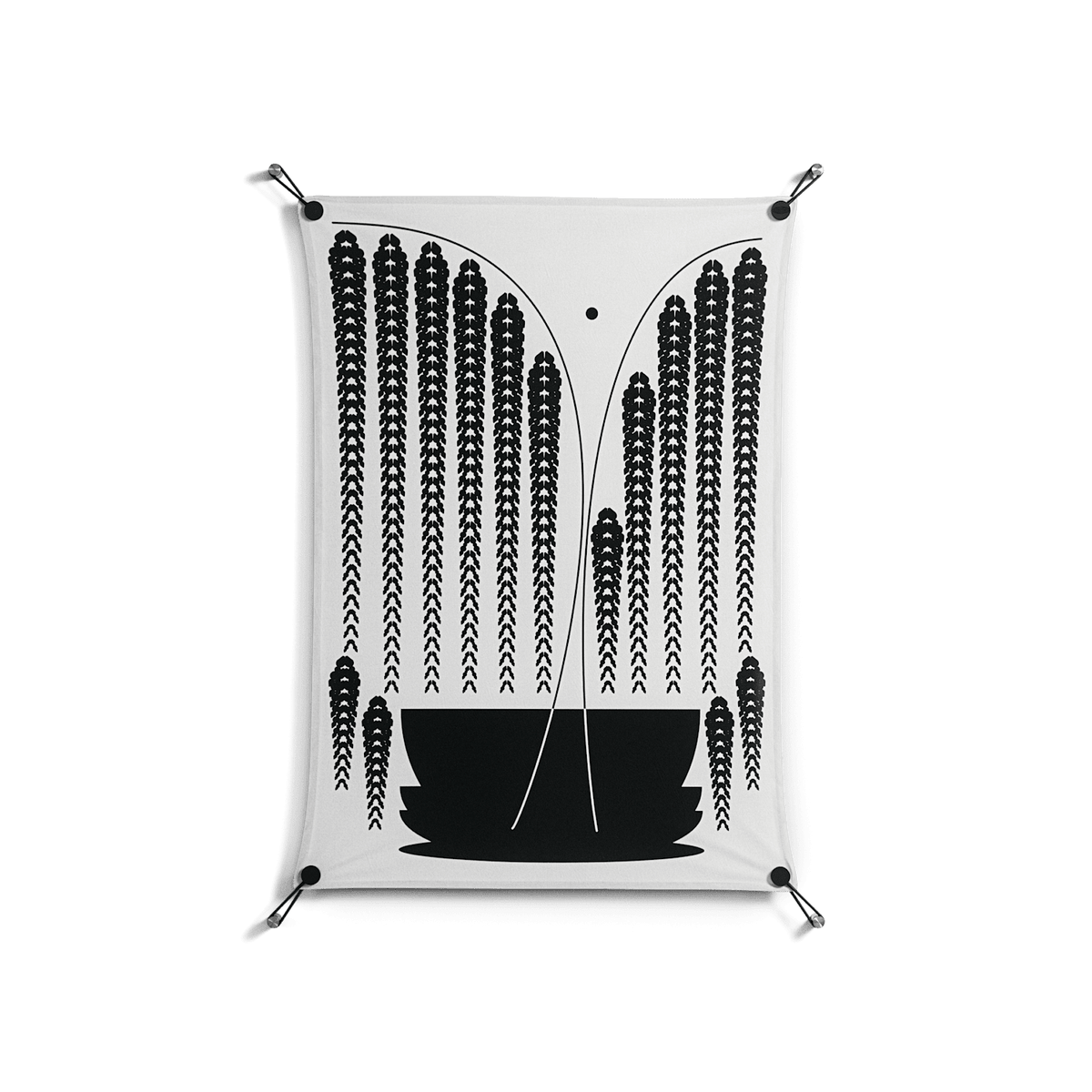 Black Fern - Work On Wall - Konrad Blaszczyk - Black - 70 x 100 cm