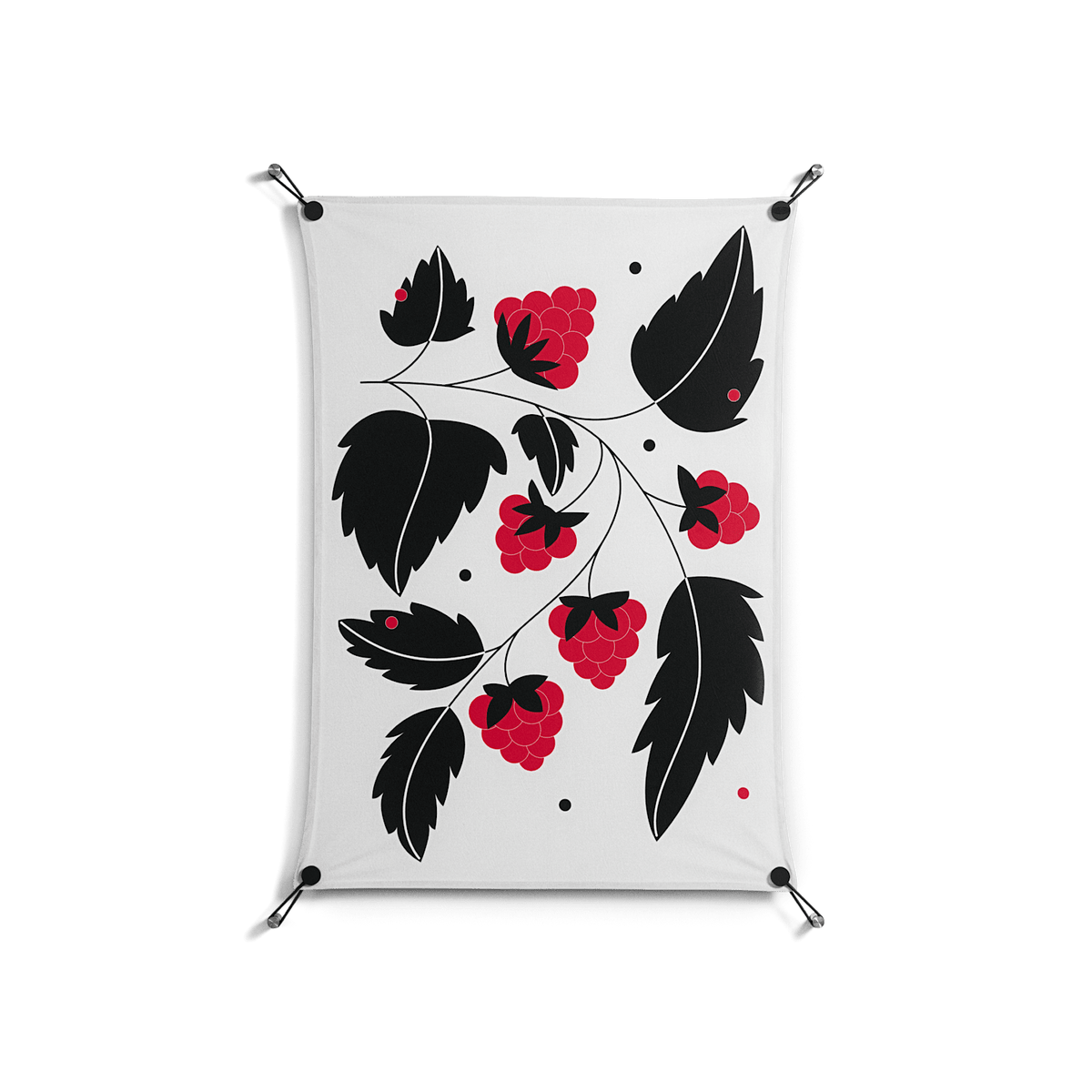 Raspberry - Work On Wall - Konrad Blaszczyk - Black - 70 x 100 cm