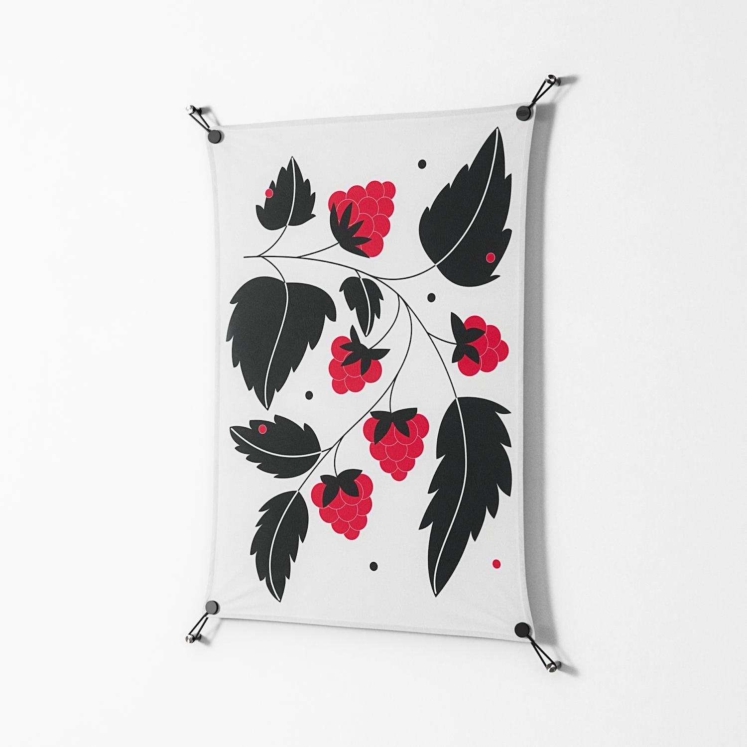 Raspberry - Work On Wall - Konrad Blaszczyk - Black - 70 x 100 cm