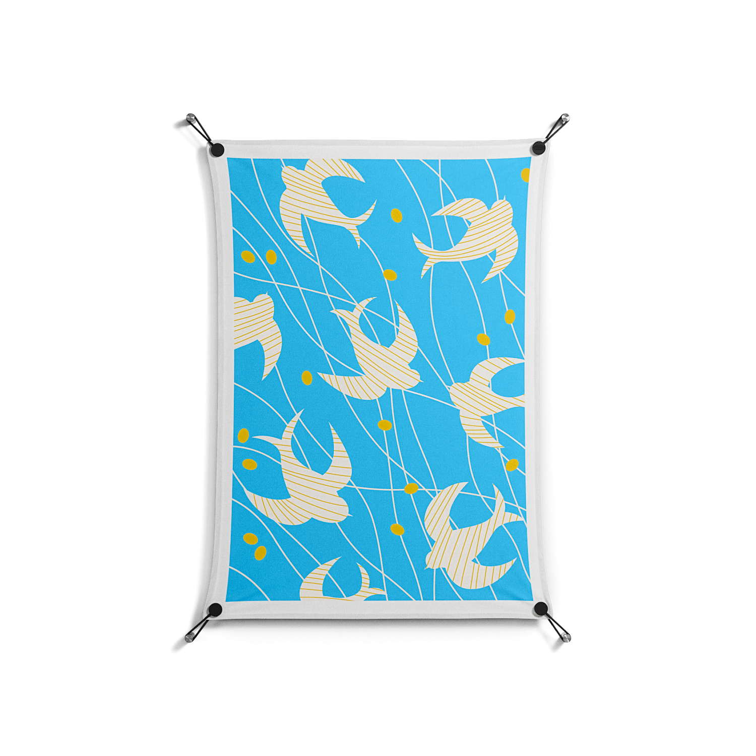 Birds B - Work On Wall - Heather Zhou - Black - 70 x 100 cm