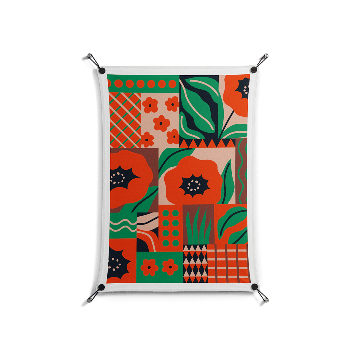 Flower B - Work On Wall - Heather Zhou - Black - 70 x 100 cm
