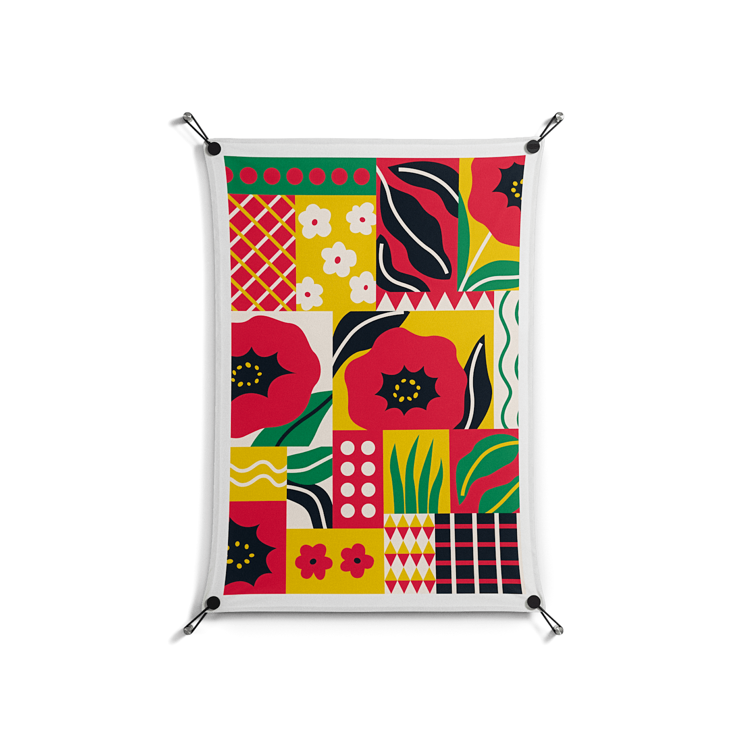 Flower C - Work On Wall - Heather Zhou - Black - 70 x 100 cm