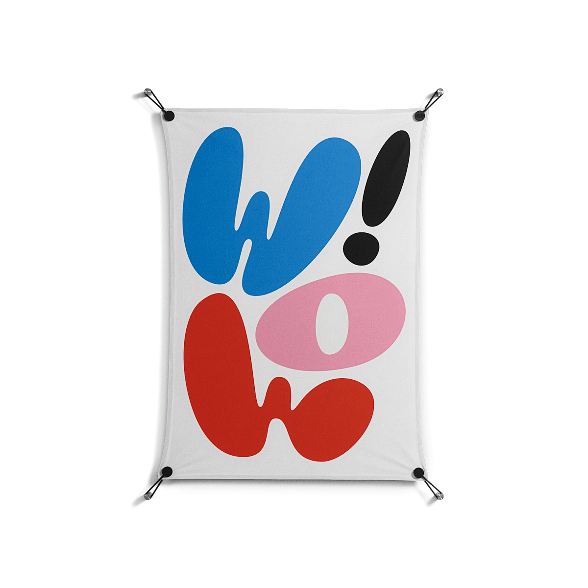 Wow - Work On Wall - Vratislav Pecka - Black - 70 x 100 cm