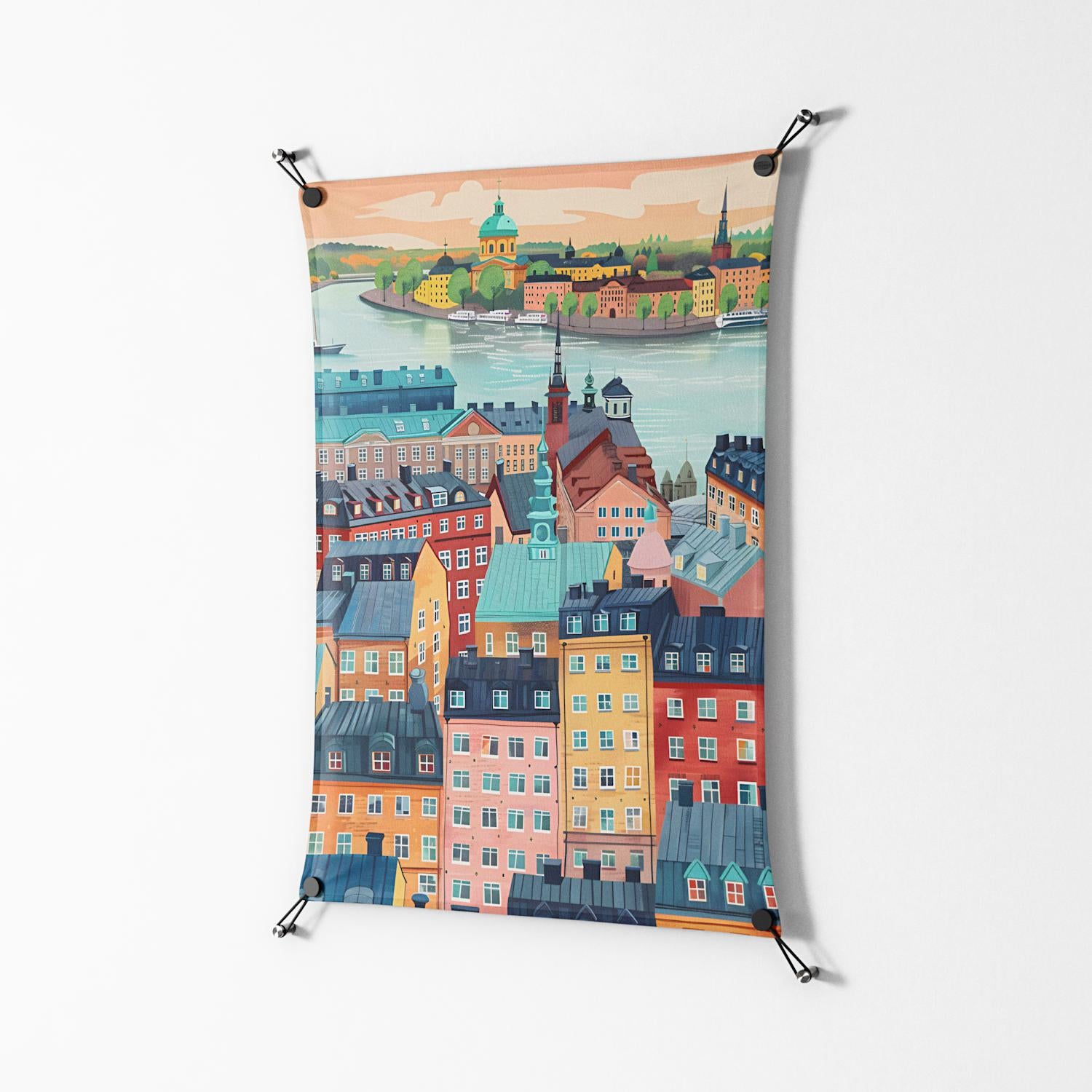 Gamla Stan - Work On Wall - Nur Rydberg - Black - 70 x 100 cm