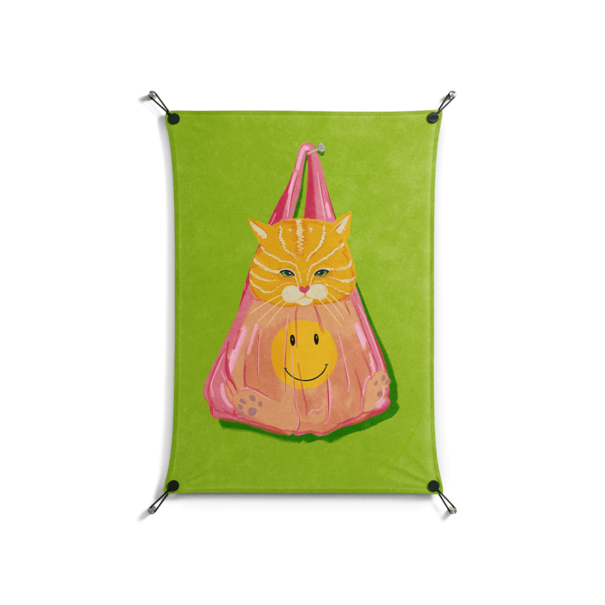 Cat in a Bag - Work On Wall - Raissa Oltmanns - Black - 70 x 100 cm
