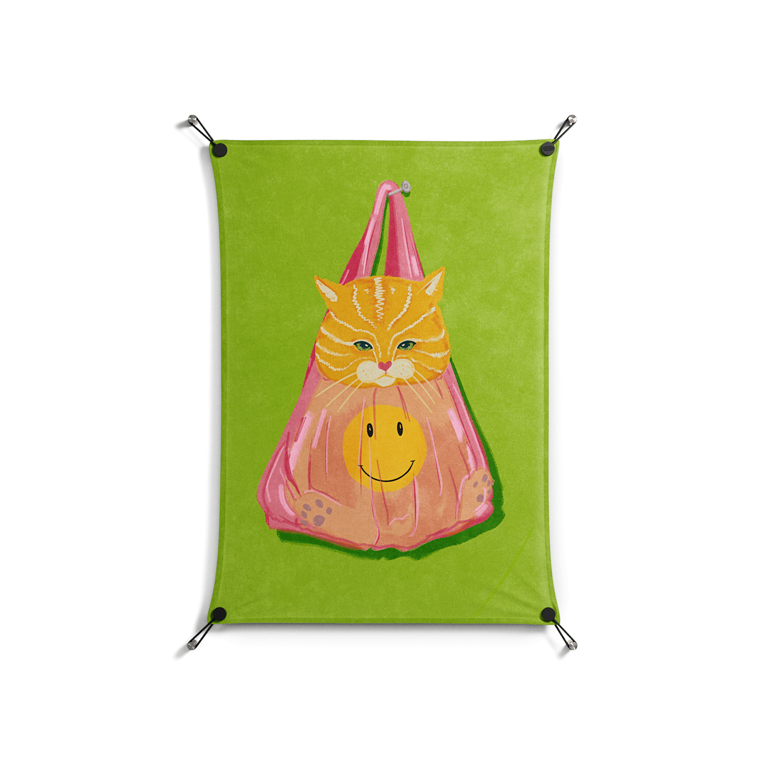 Cat in a Bag - Work On Wall - Raissa Oltmanns - Black - 70 x 100 cm