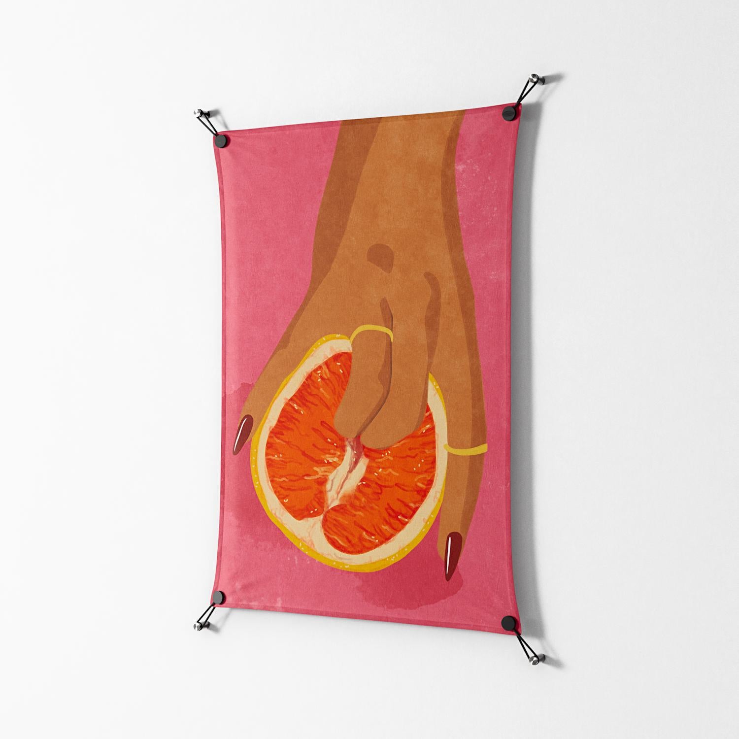 Fruit Love Pink - Work On Wall - Raissa Oltmanns - Black - 70 x 100 cm