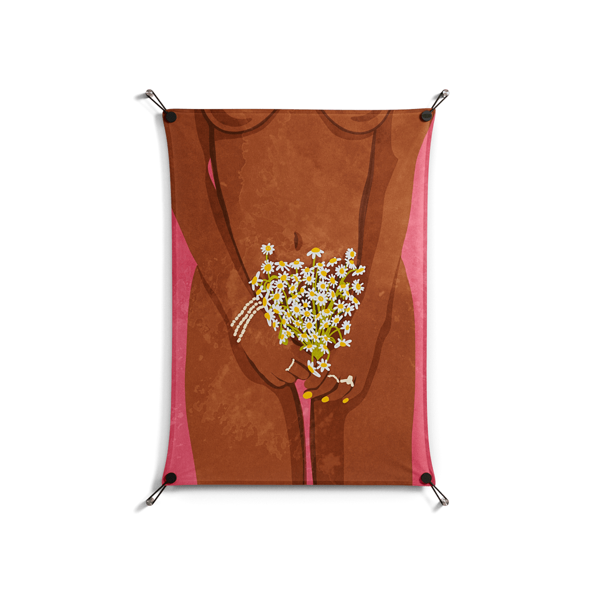 Wearing Flowers - Work On Wall - Raissa Oltmanns - Black - 70 x 100 cm