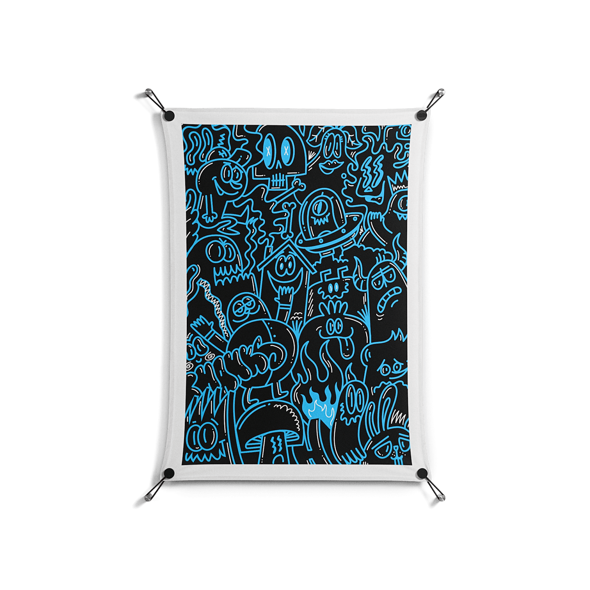Blue Wotto - Work On Wall - Craig Watkins - Black - 70 x 100 cm