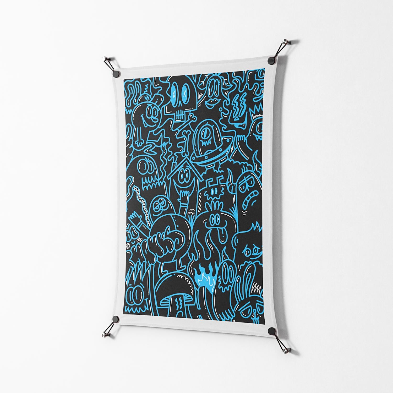 Blue Wotto - Work On Wall - Craig Watkins - Black - 70 x 100 cm