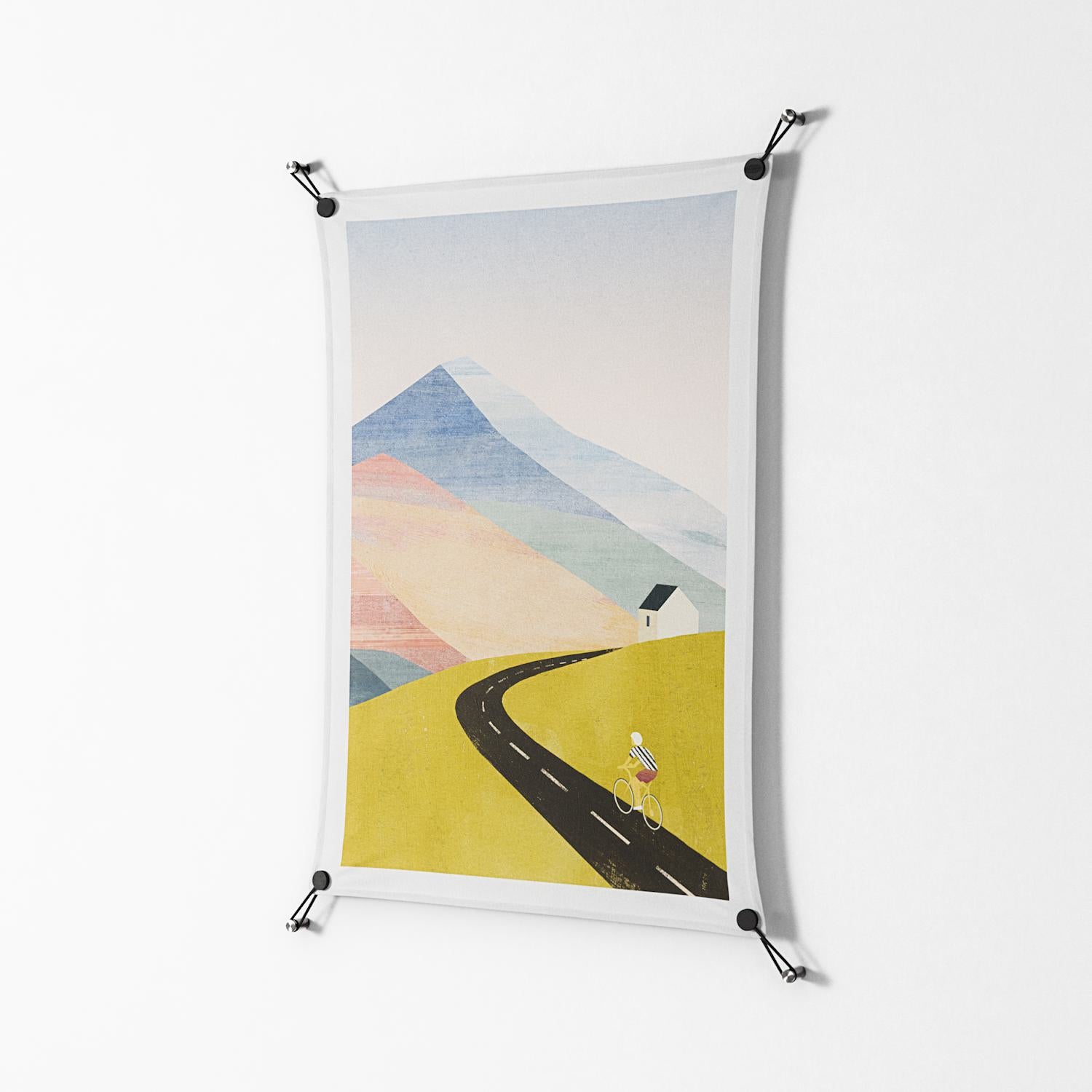 Cycling home - Work On Wall - Henry Rivers - Black - 70 x 100 cm