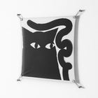 Black Cat - Work On Wall - Konrad Blaszczyk - Silver - 70 x 70 cm