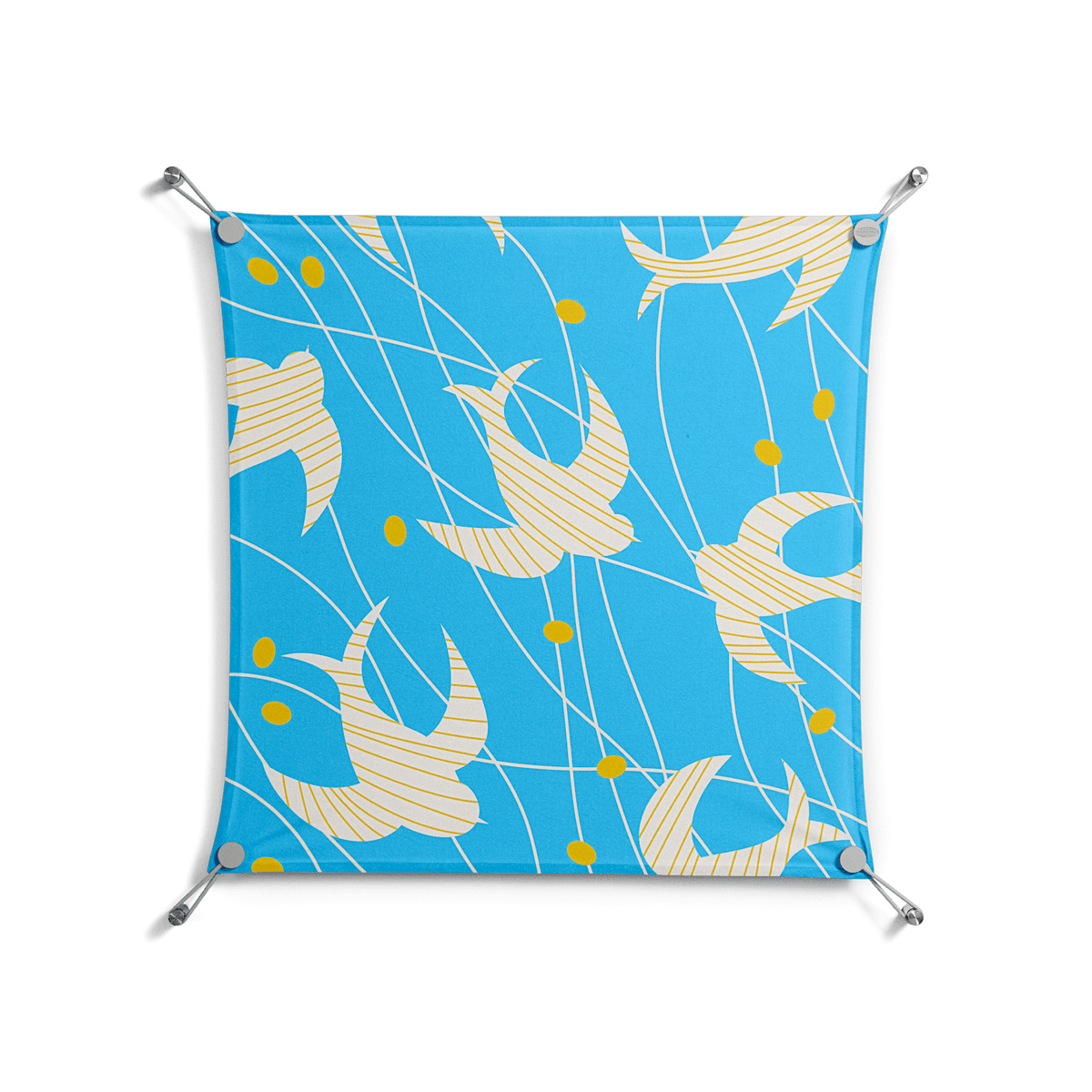 Birds B - Work On Wall - Heather Zhou - Silver - 70 x 70 cm
