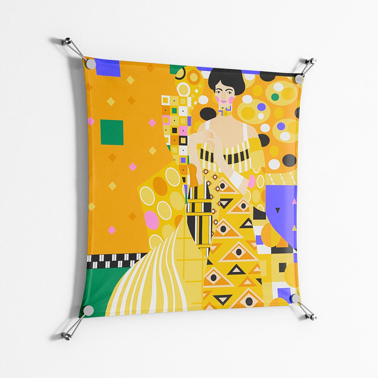Klimt - Work On Wall - Heather Zhou - Silver - 70 x 70 cm